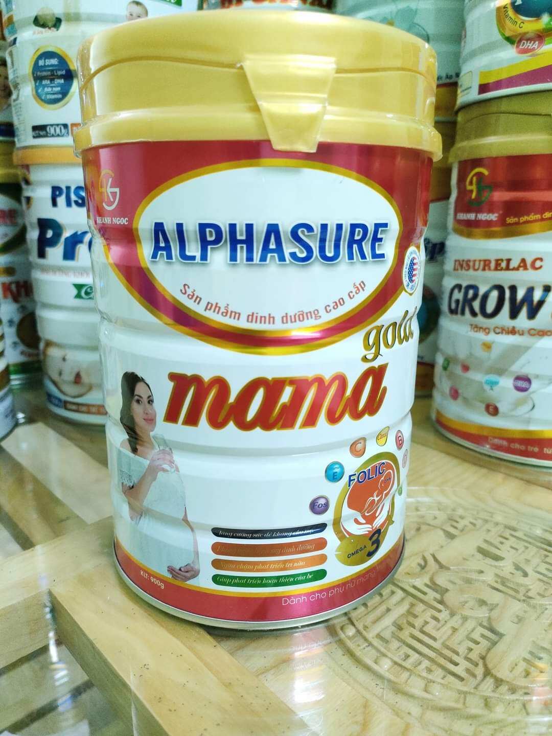 Sữa bột Alphasure gold Mama - dành cho phụ nữ mang thai và cho con bú.