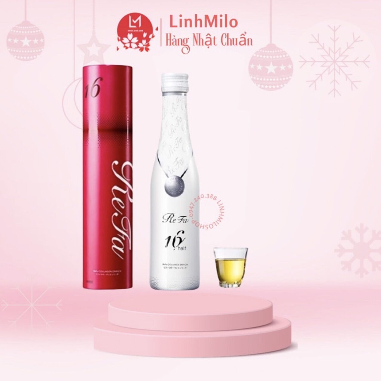 Nước uống đẹp da Collagen Refa Enriched 16 Nhật 480ml