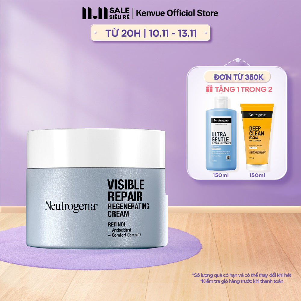 Kem dưỡng Retinol Chống Lão Hóa Giảm Nhăn Neutrogena Visible Repair Regenerating Cream (50g)