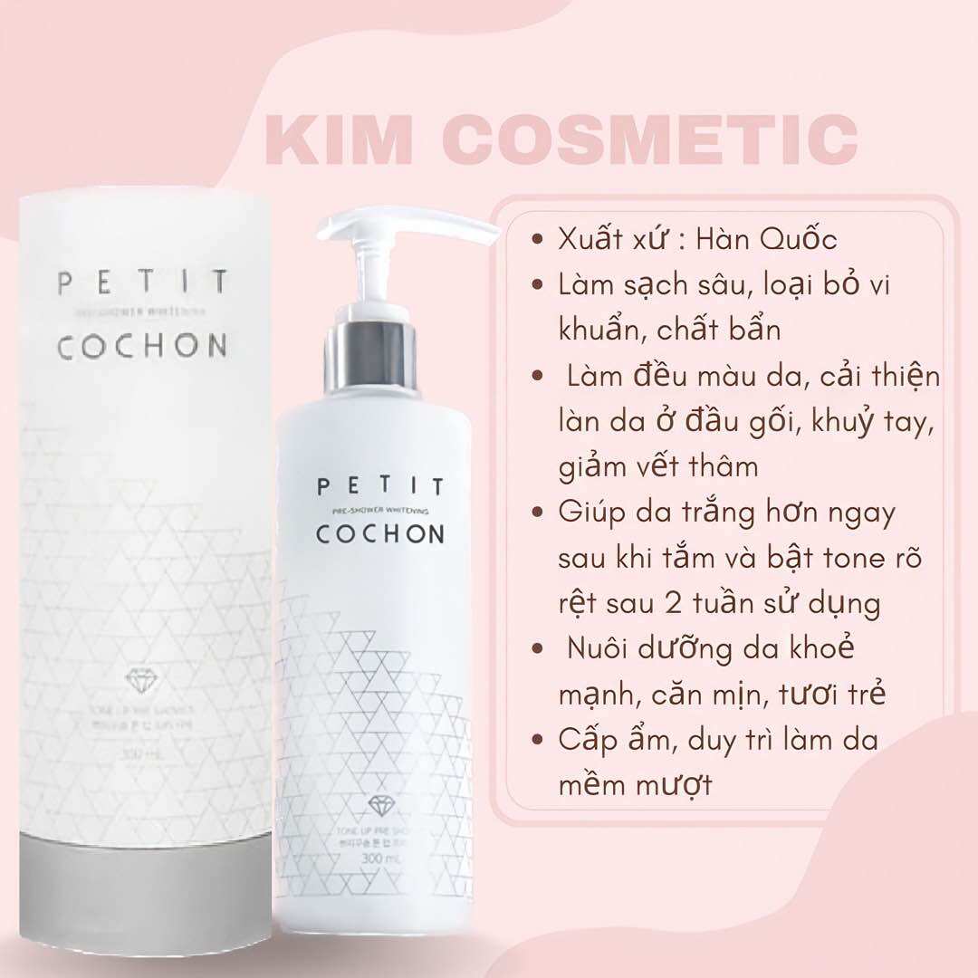 Sữa tắm ủ trắng hương nước hoa Petit Cochon 300ml Hàn Quốc giúp da trắng sáng mịn màng cùng hương nước hoa quyến rũ