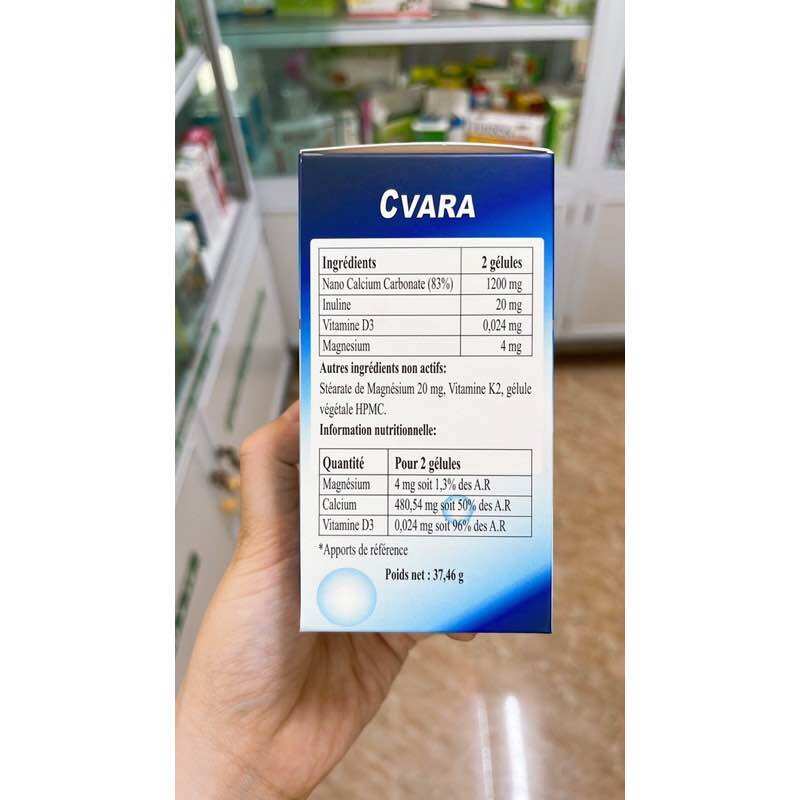 Canxi Cvara hộp 60 viên ⚡nhập khẩu Pháp⚡