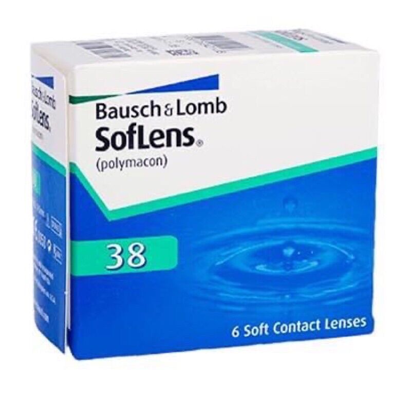(1 chiếc) Kính áp tròng Soflens 38 dùng 3 tháng (Usa)