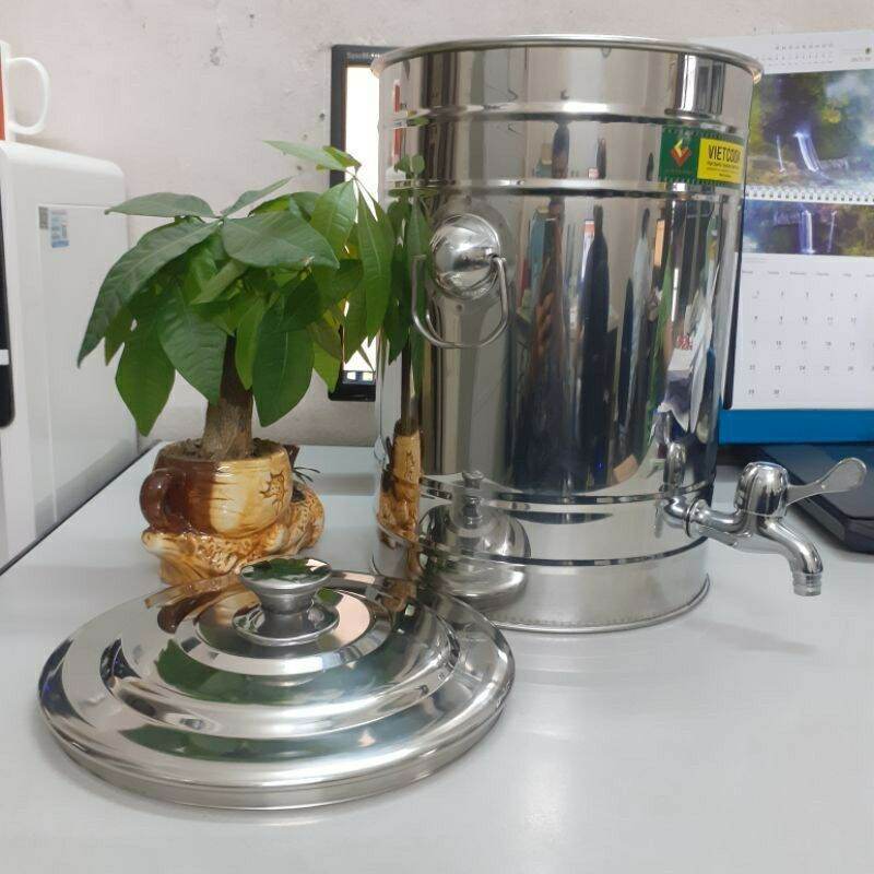 Bình đựng nước inox cao cấp sus 304 size 20 lit (có vòi inox)