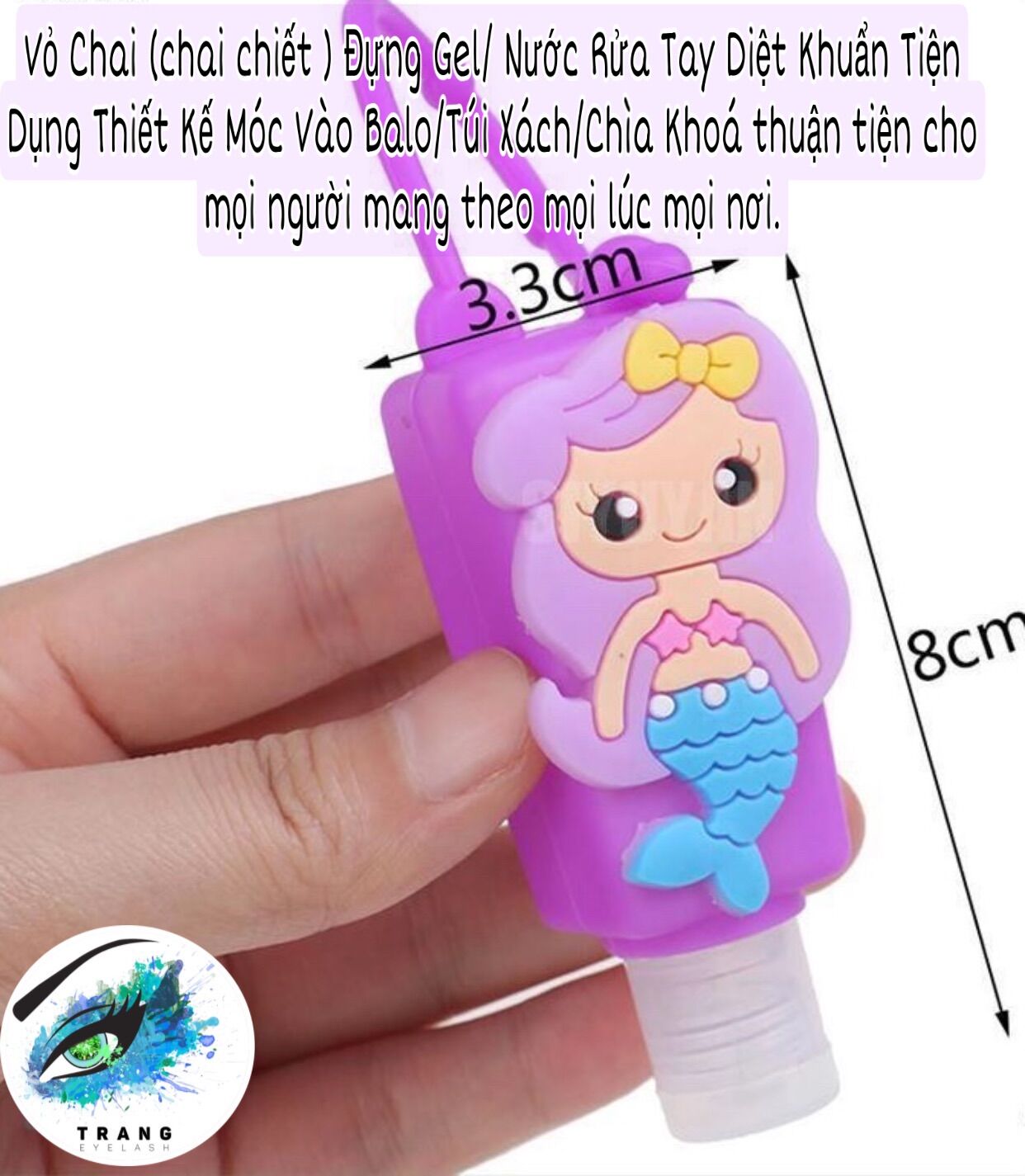 [HCM]Vỏ Chai (chai chiết ) Đựng Gel/Nước Rửa Tay Diệt Khuẩn Tiện Dụng Thiết Kế Móc Vào Balo/Túi Xách/Chìa Khoá thuận tiện cho mọi người mang theo mọi lúc mọi nơi