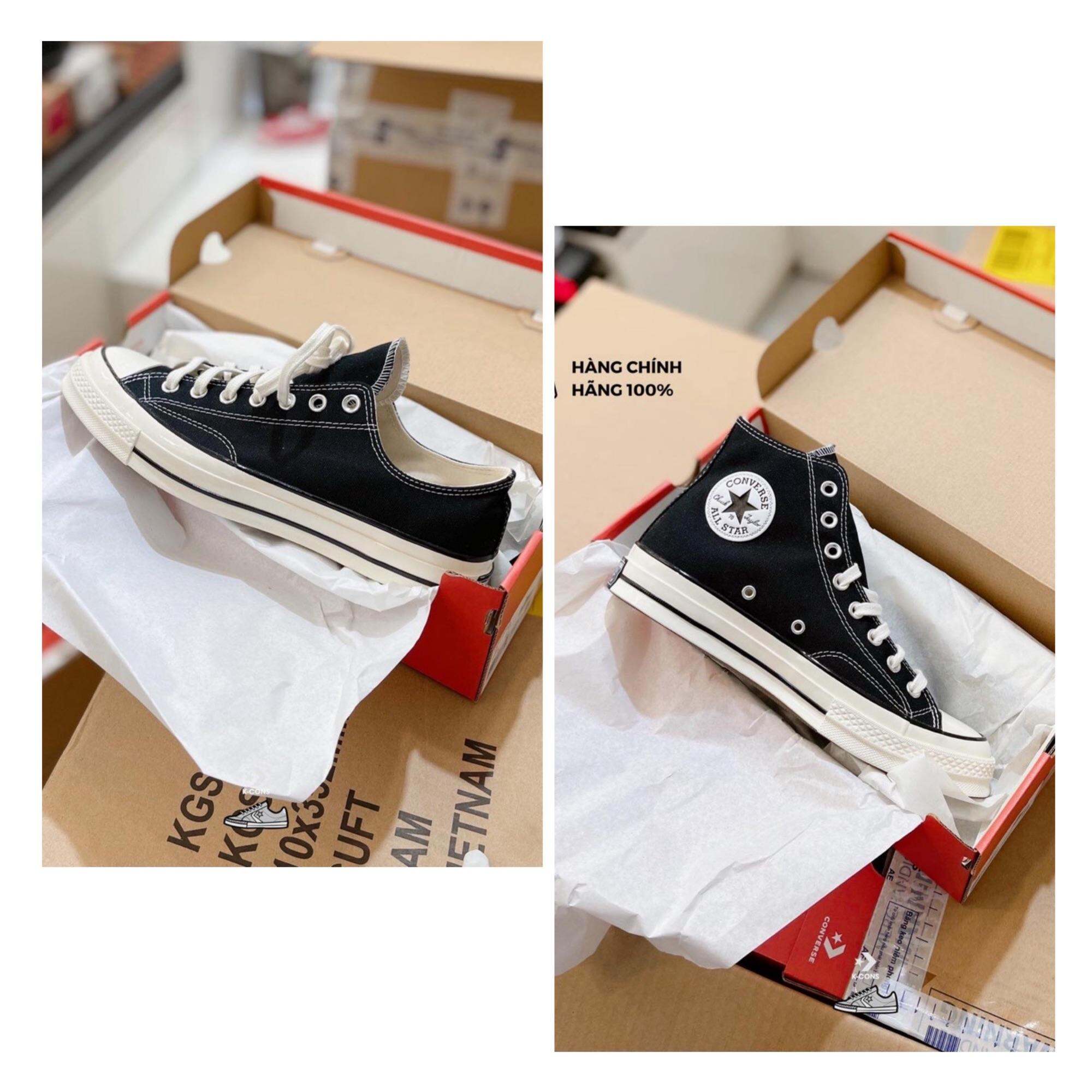 Chuck 70 Black Canvas | Giày Converse Đen 1970s Cổ Cao - Thấp