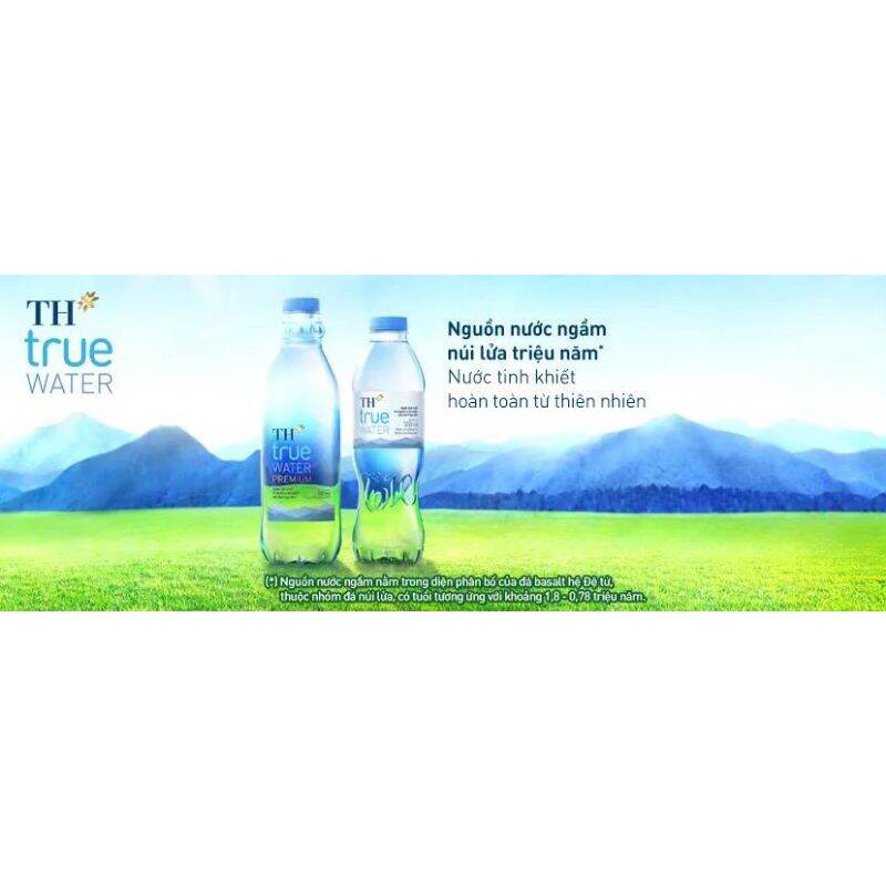 Thùng nước Suối TH true water chai 500ml × 24 chai
