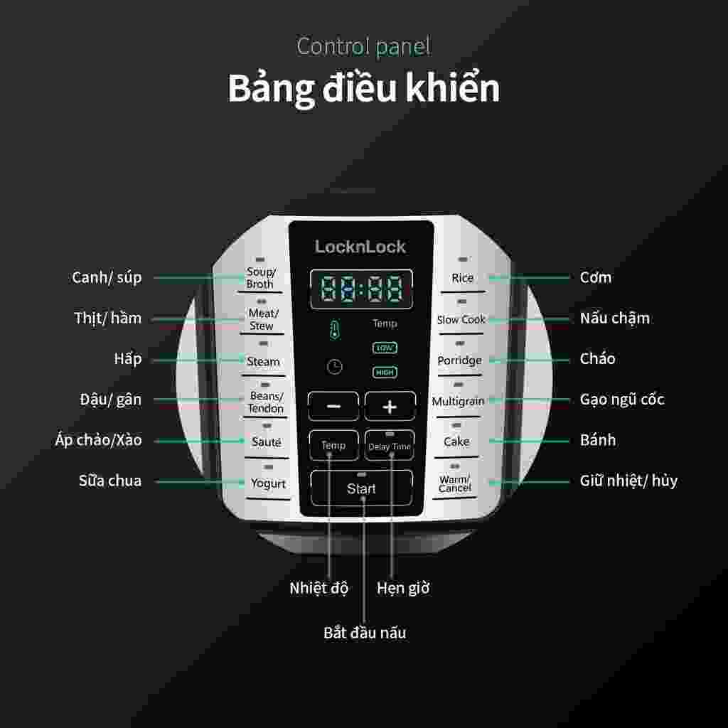 Nồi áp suất điện tử Lock&Lock 6L