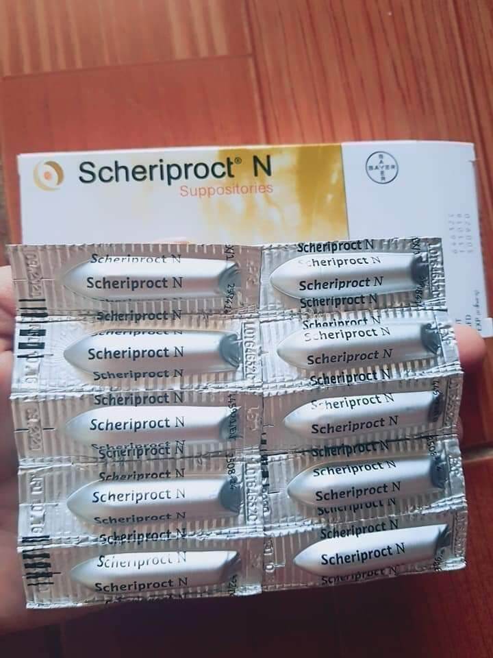 Hộp 10viên đặt trĩ Scheriproct thái lan