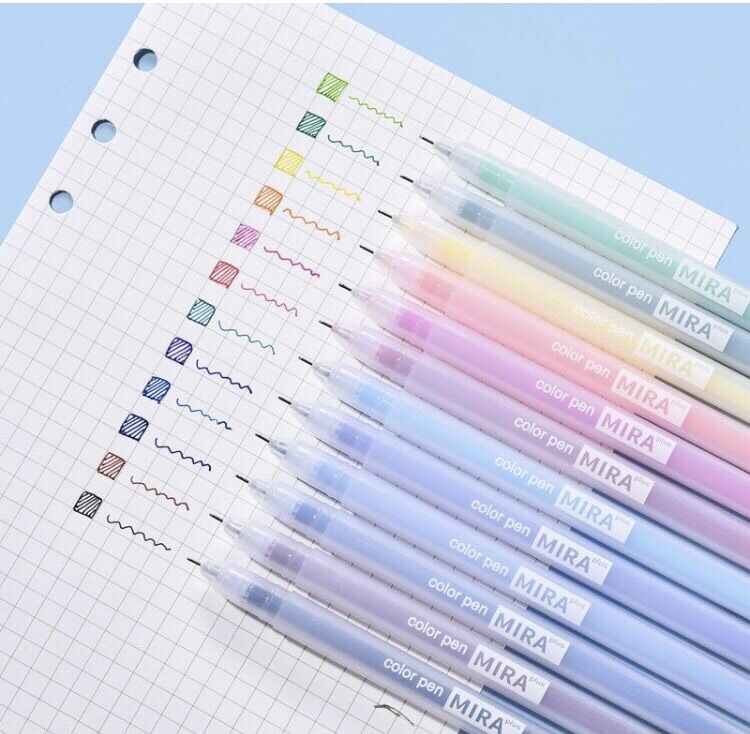 Bút gel Mira màu sắc viết trang trí sổ Bullet Journal Pura Vida
