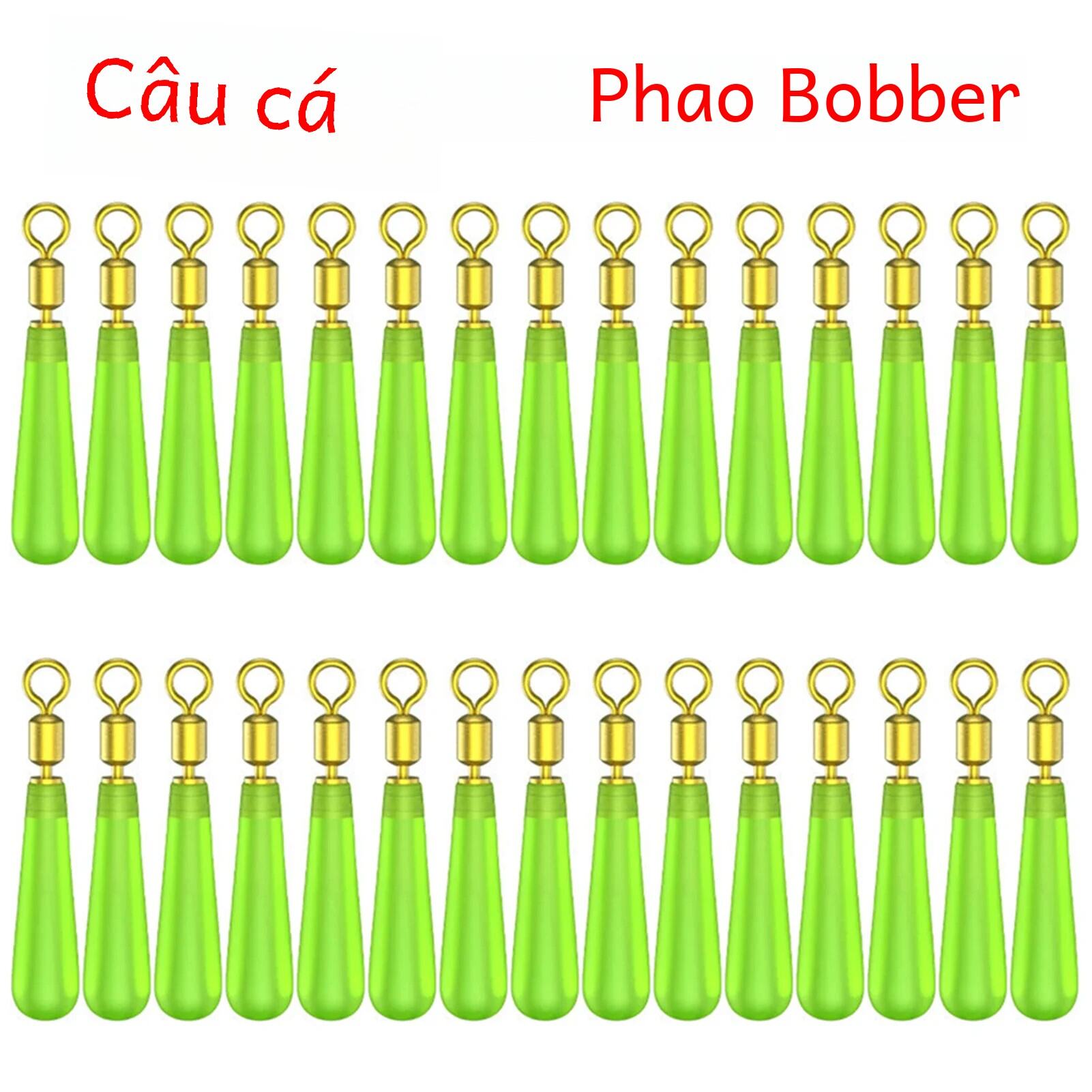 30 Chiếc Cao Su Bobber Trôi Phao Câu Cá Xoay Phao Đầu Đồng Ghế Bền Pha Tắc Bóng Phụ Kiện Cho Câu Cá