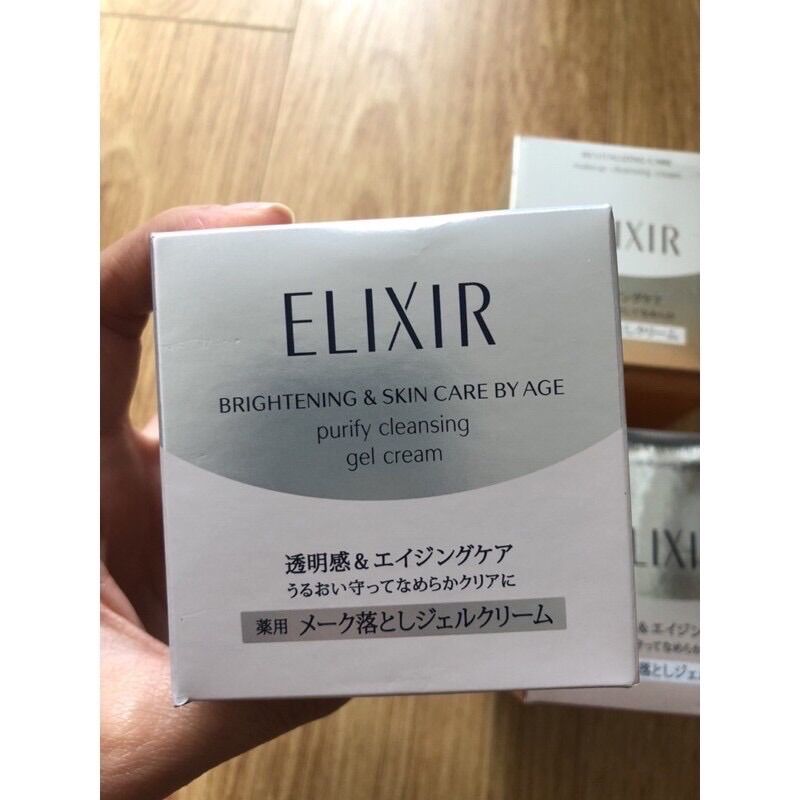 Kem tẩy trang Shiseido elixir white purify cleansing gel cream.