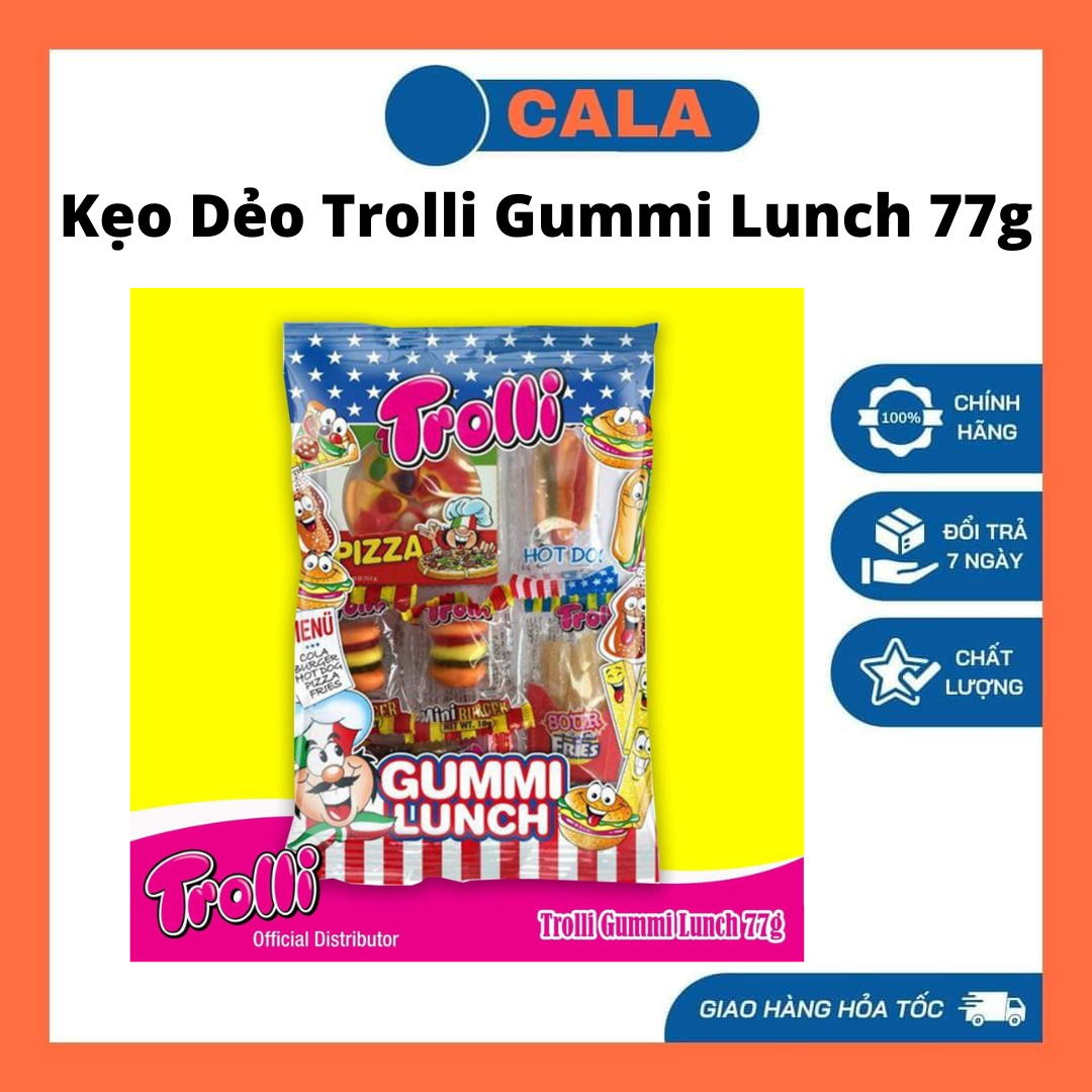 Kẹo dẻo mix trolli gummi lunch đức 77g
