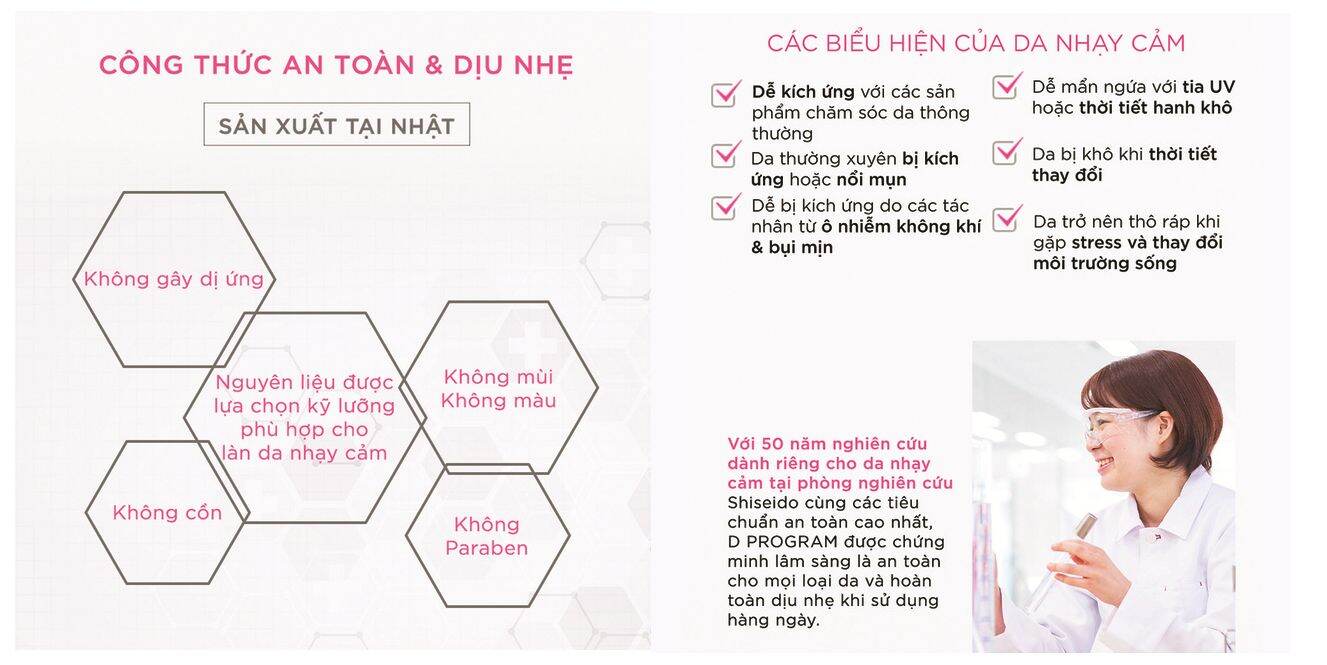[hàng chính hãng]Sữa dưỡng trắng và làm dịu da d program 100ml