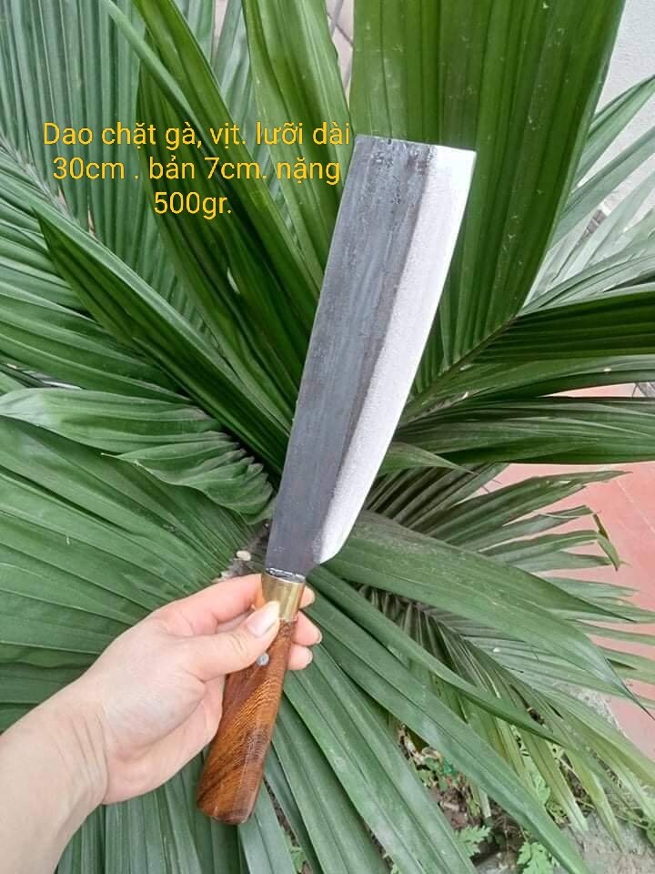 Dao chặt gà, vịt thép nhíp xe