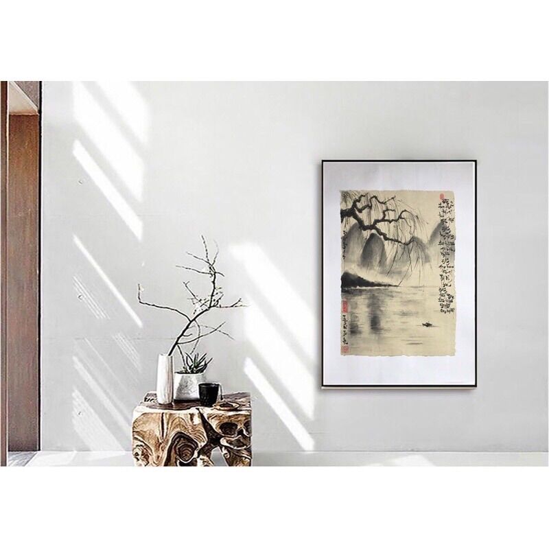 Tranh- Tranh thư pháp thuỷ mặc ( kt 40x60cm)