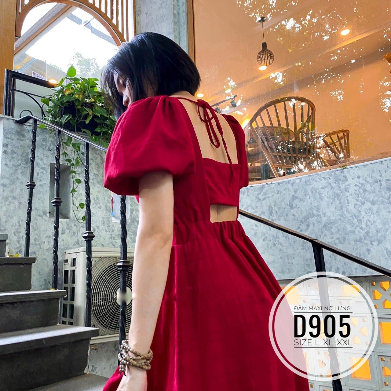 60-90kg BIGSIZE ĐẦM MAXI THẮT NƠ LƯNG D905