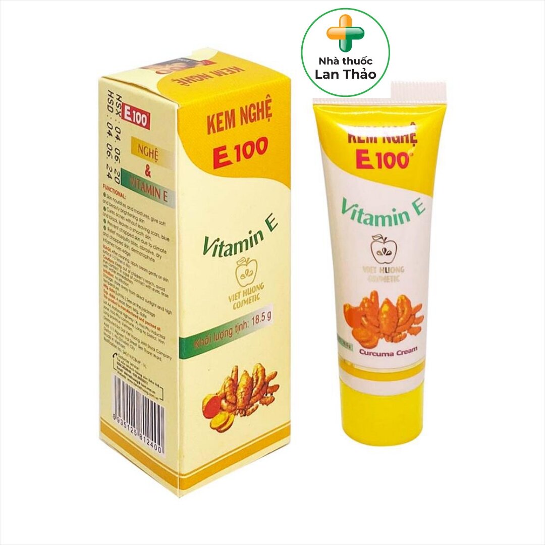 Kem dưỡng da ngừa mụn thâm nghệ e100 tuýp 18.5g