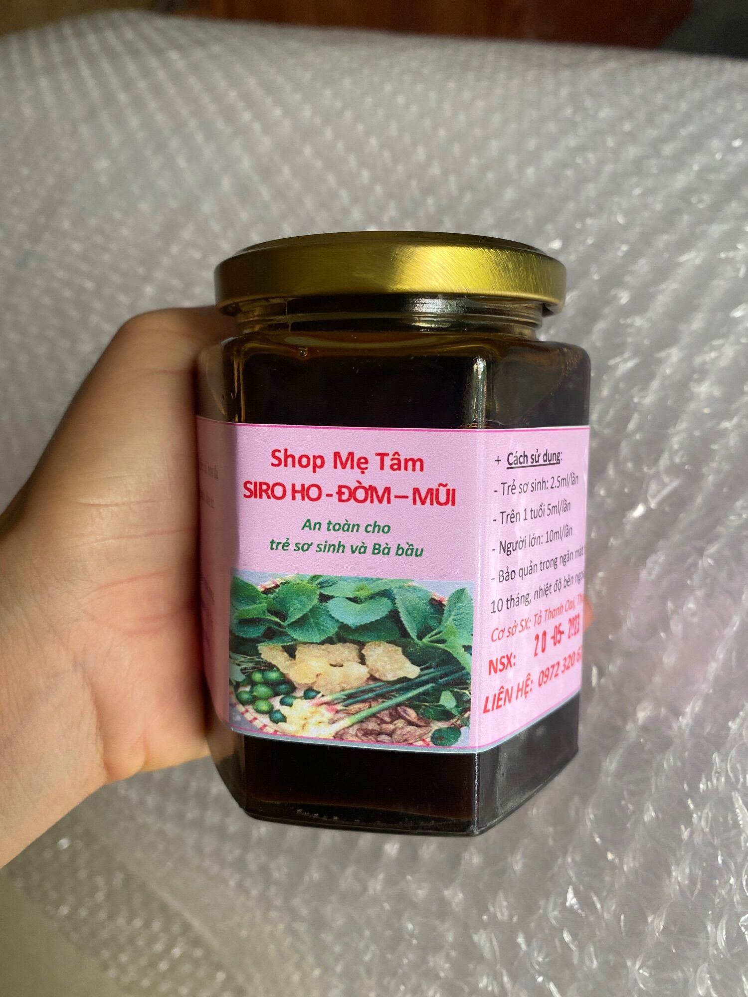 Siro Húng chanh nhà làm