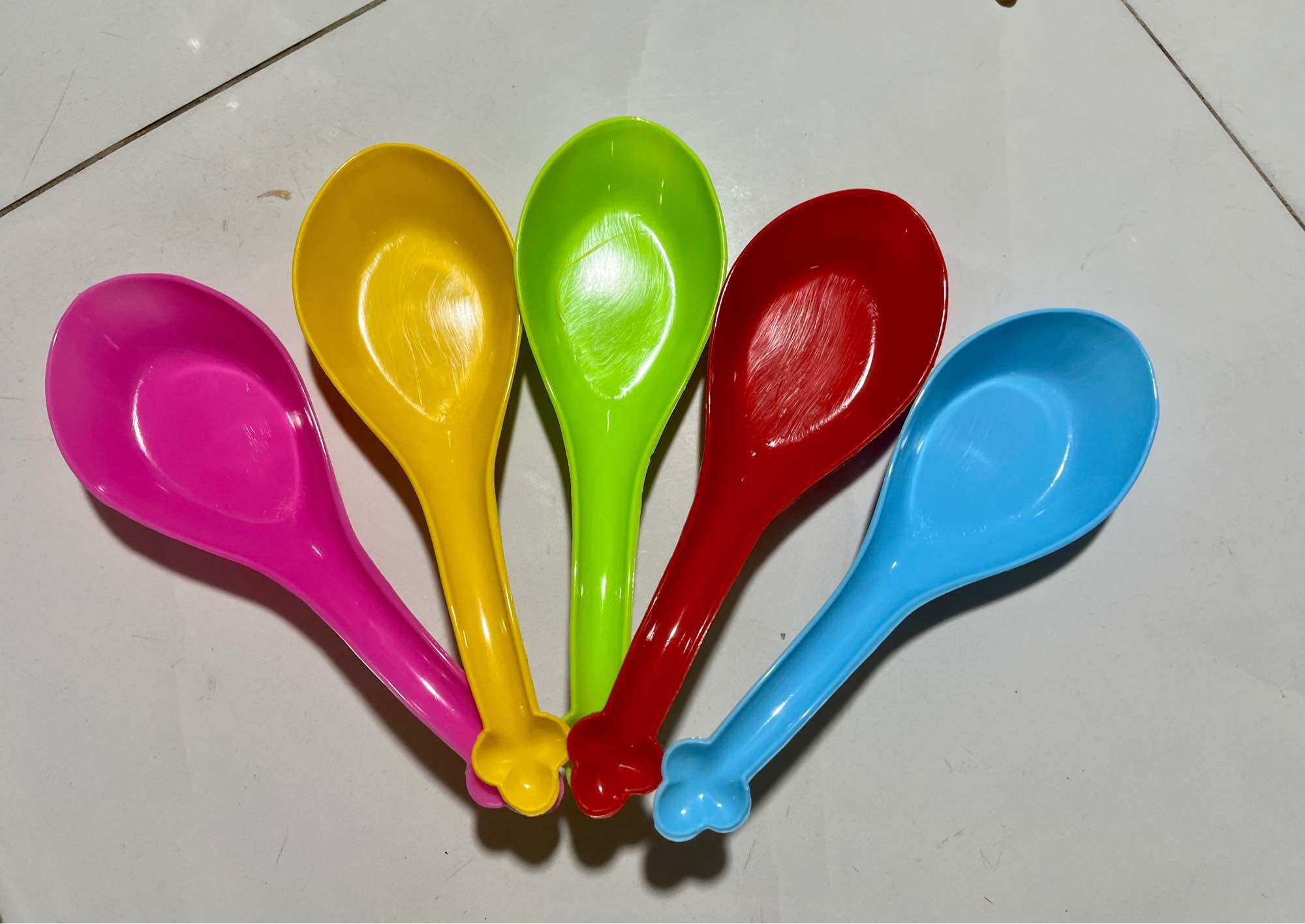 📍Set 10 Vá Nhựa Múc Cơm, Canh Nhiều Màu (Dài 20cm)