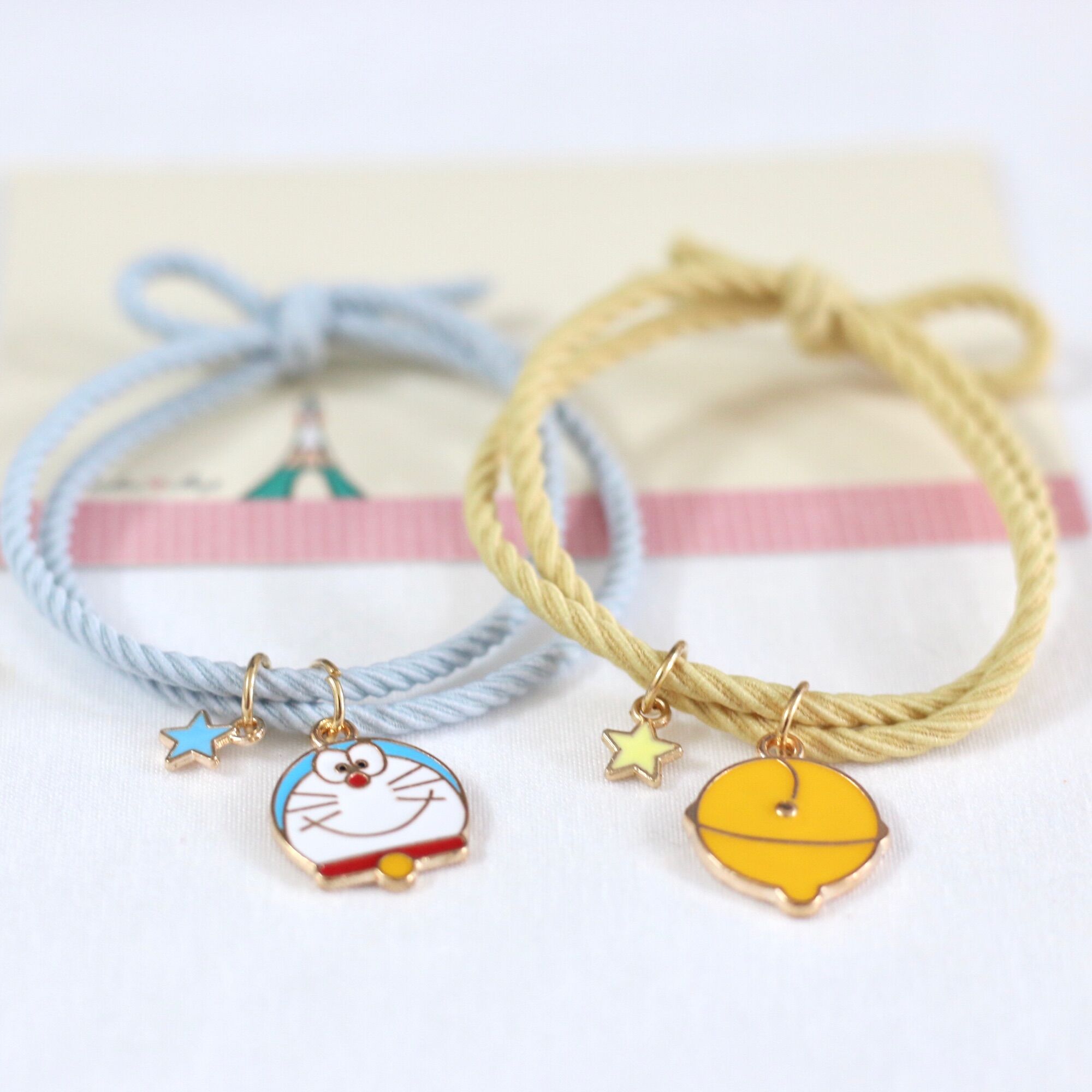 Combo 2 Dây Thun Buộc Tóc Mon + Chuông/Vòng Tay Doremon Doraemon