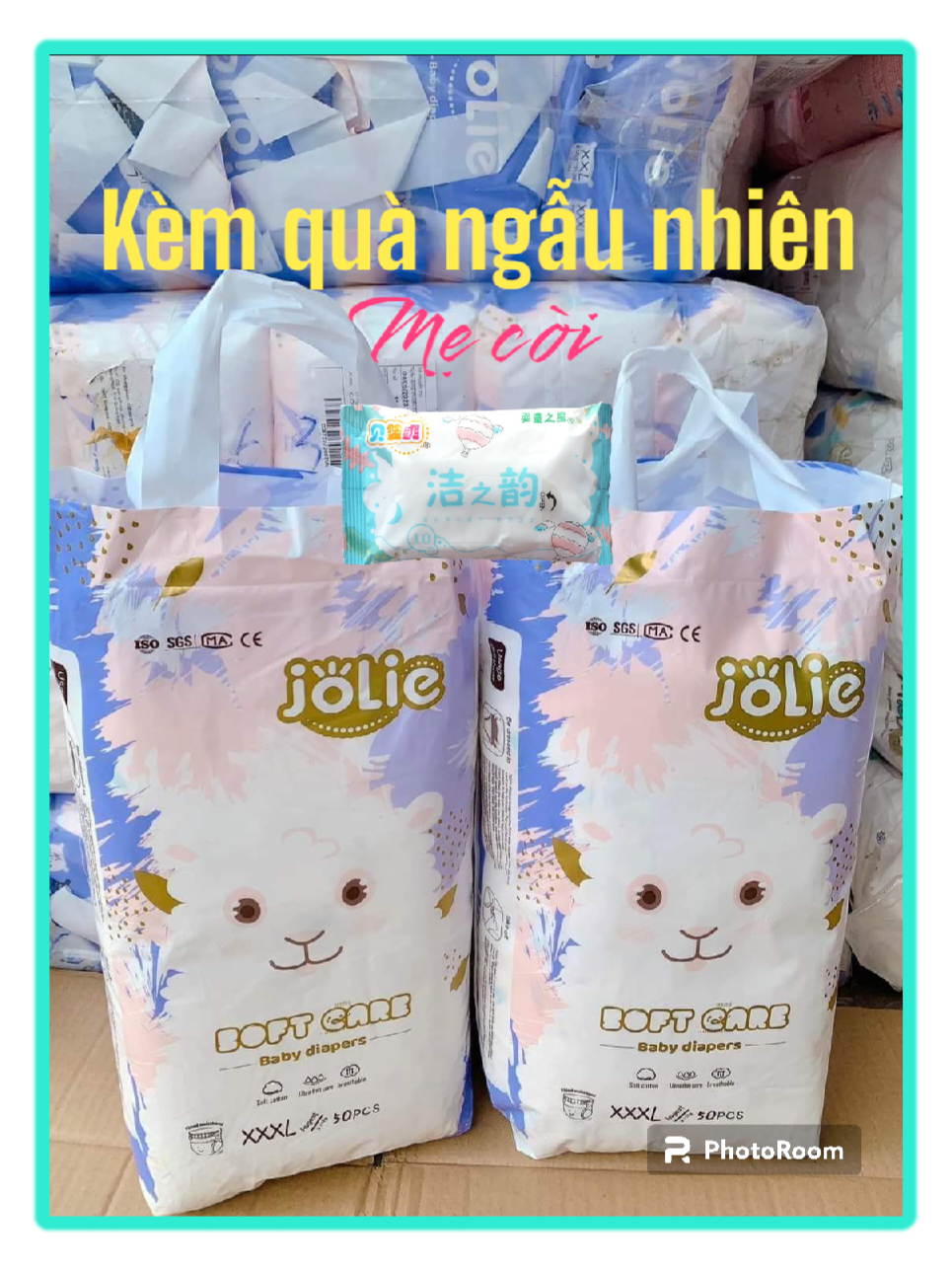 Combo 100 bỉm quần JOLIE cao cấp siêu mềm mại có dán sau tiện lợi