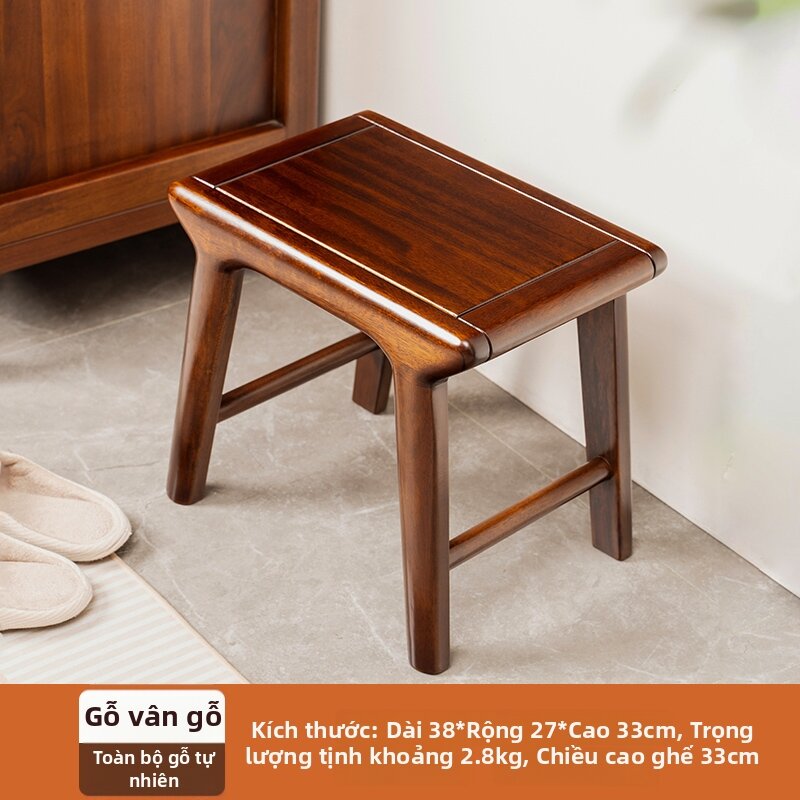 Solid Wood Sturdy Home Small Stool - 7