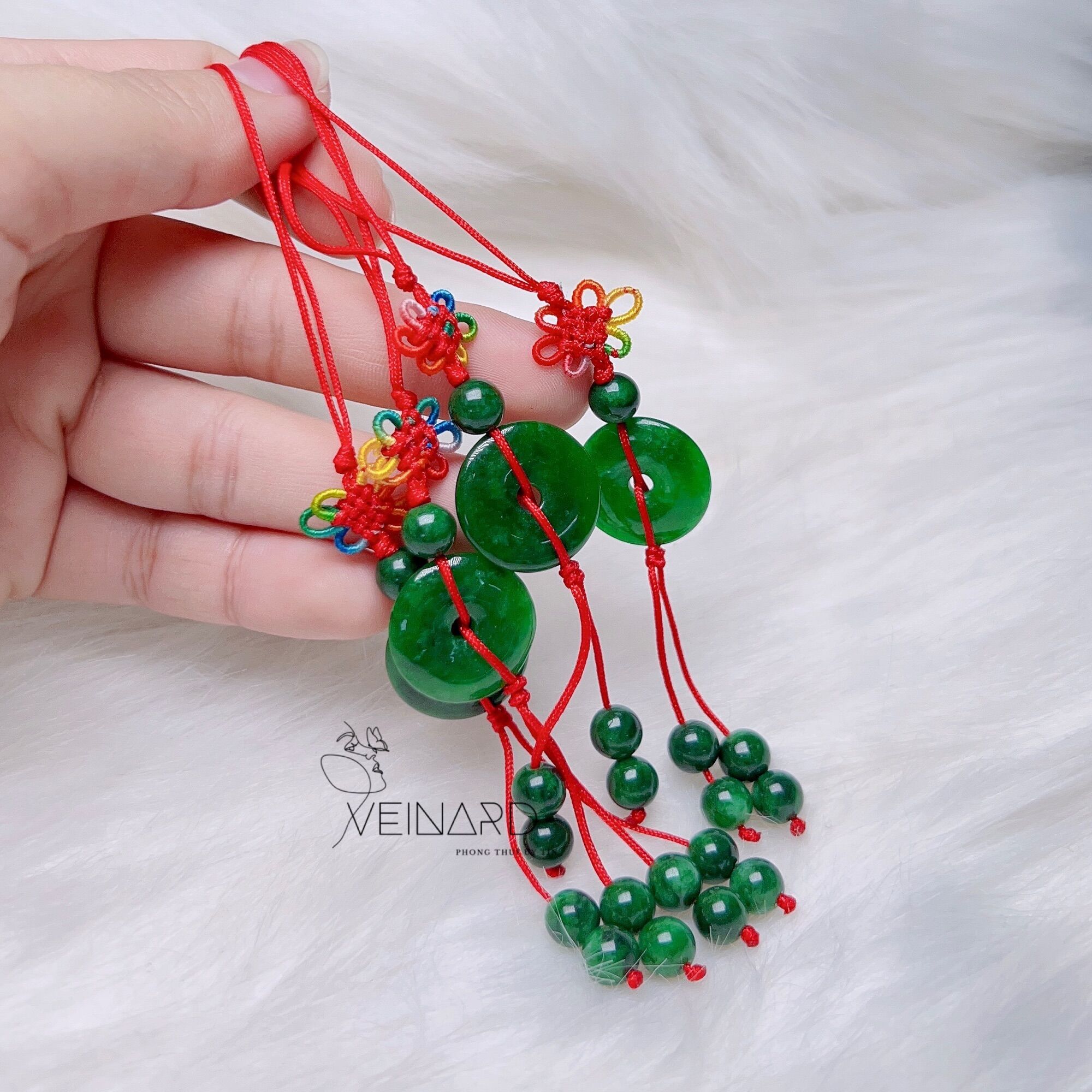 Móc Khoá Đồng Điếu Cẩm Thach Sơn Thuỷ
