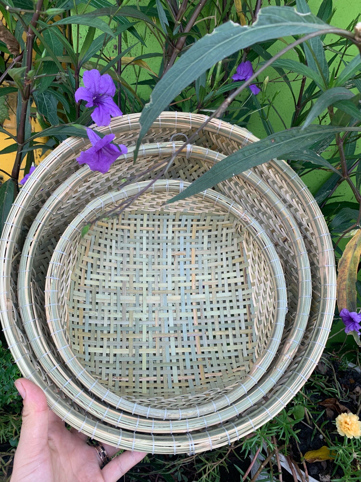 Rổ cật tre ( bộ 3 cái)
