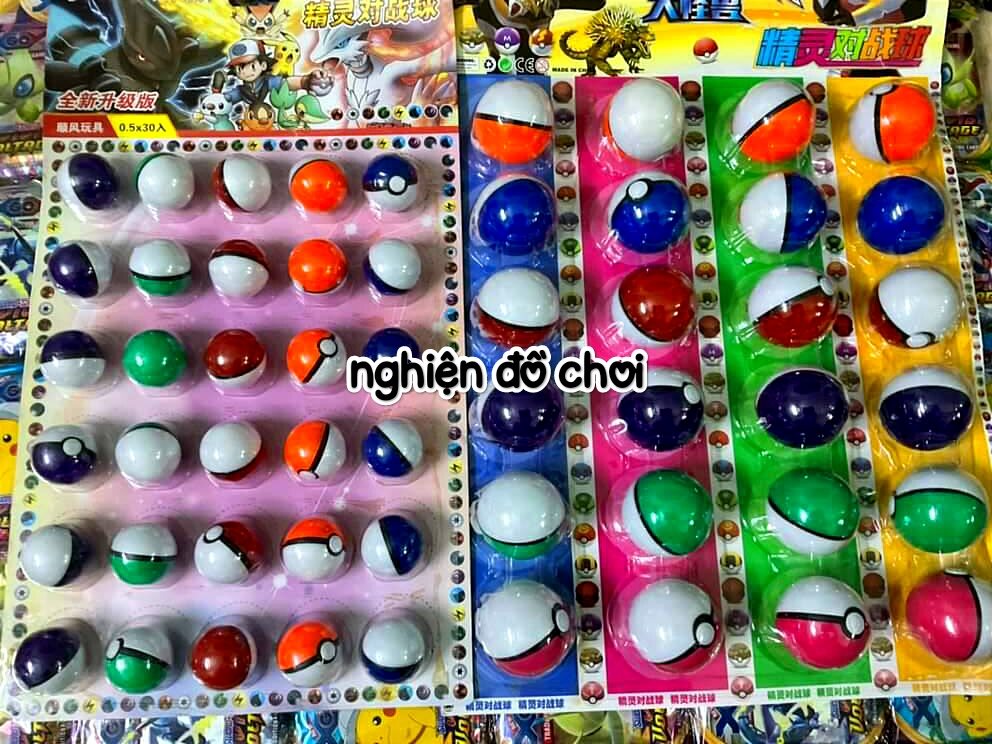 COMBO 5 Quả cầu Pokemon + 5 Mô hình pokemon mini size 3,5cm.