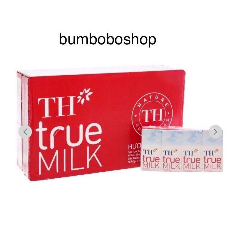 thùng 48 hộp sữa TH TRUE MILK vị dâu (180ml/hộp)