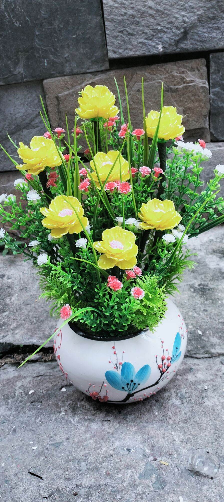 Chậu hoa hồng pha lê size 27cm
