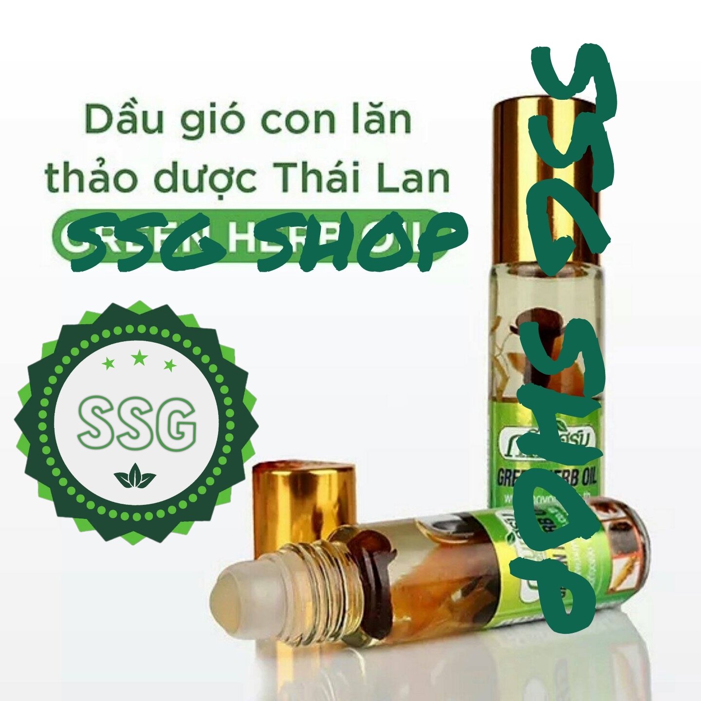 Dầu lăn nhân sâm thảo dược thái lan Green Herb Oil