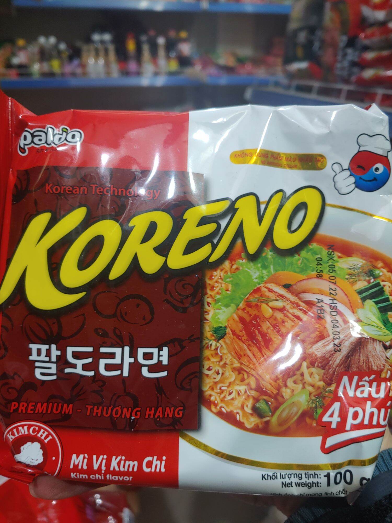 Mì koreno gói các vị gói 100g