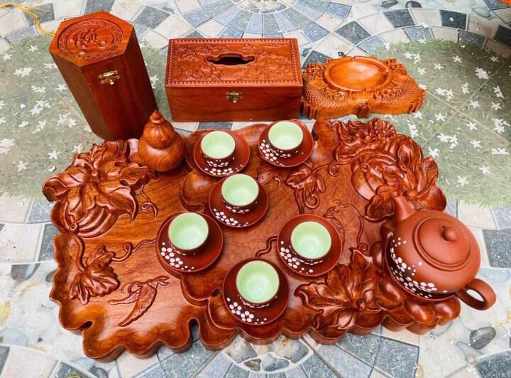 Khay trà gỗ nguyên khối ( mỗi khay )