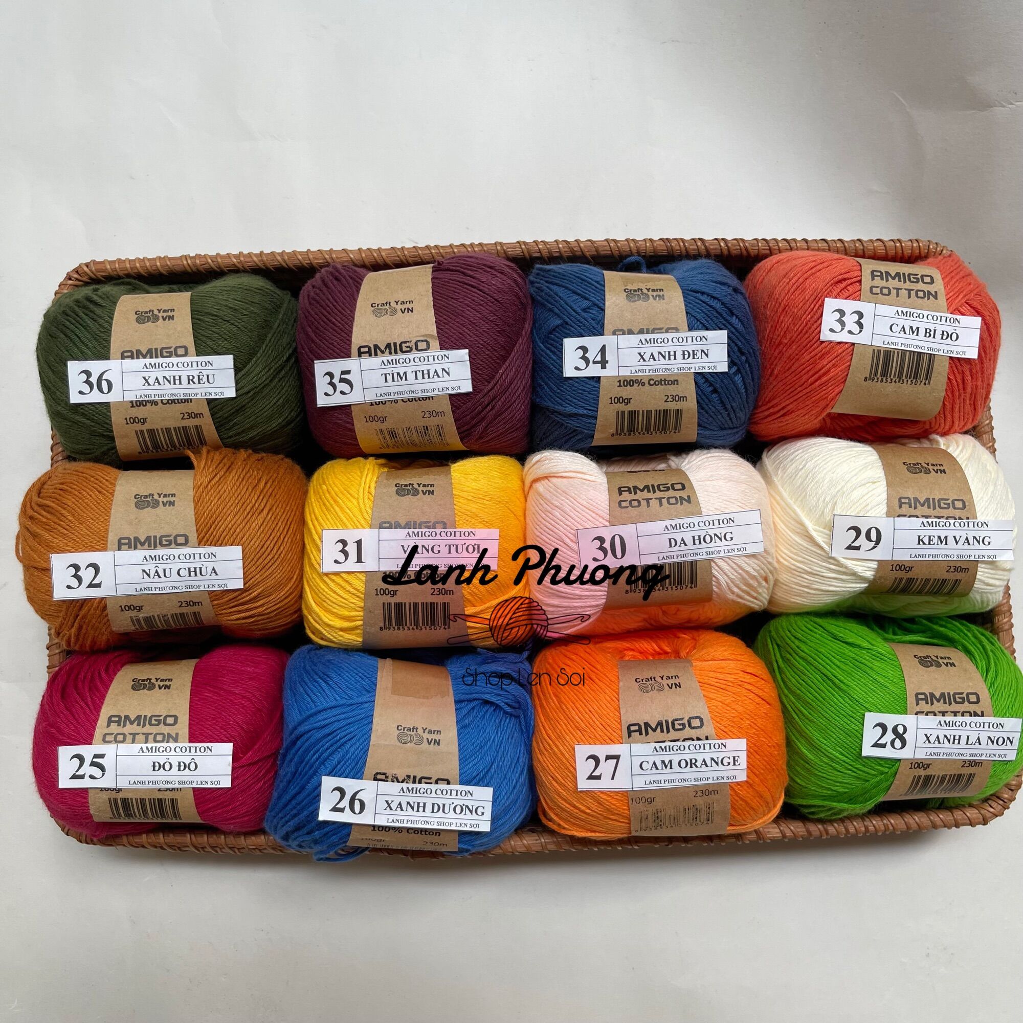 Amigo 100% Cotton Yarn for Crocheting Hats, 100Gr Roll Bag