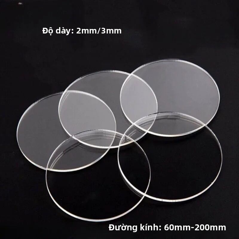 1/5 Chiếc Tấm Acrylic Trong Suốt 2 Mm/3 Mm Dày Tròn Perspex Tấm Cho Khung Ảnh Màn Hình Hiển Thị Bánh Topper DIY Làm Bánh Trang Trí