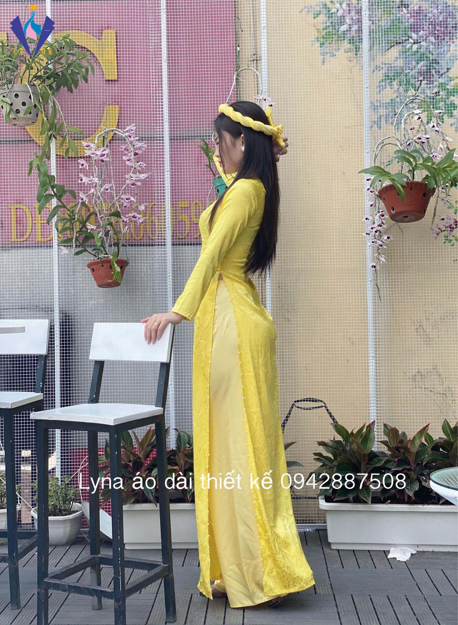 Áo dài cô dâu, áo dài cưới Gấm tơ siêu đẹp, mặc sang