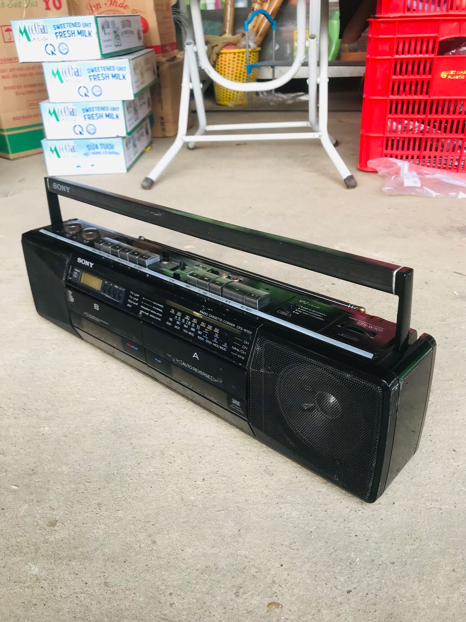 Đài Sony nội địa W302 hai cửa băng