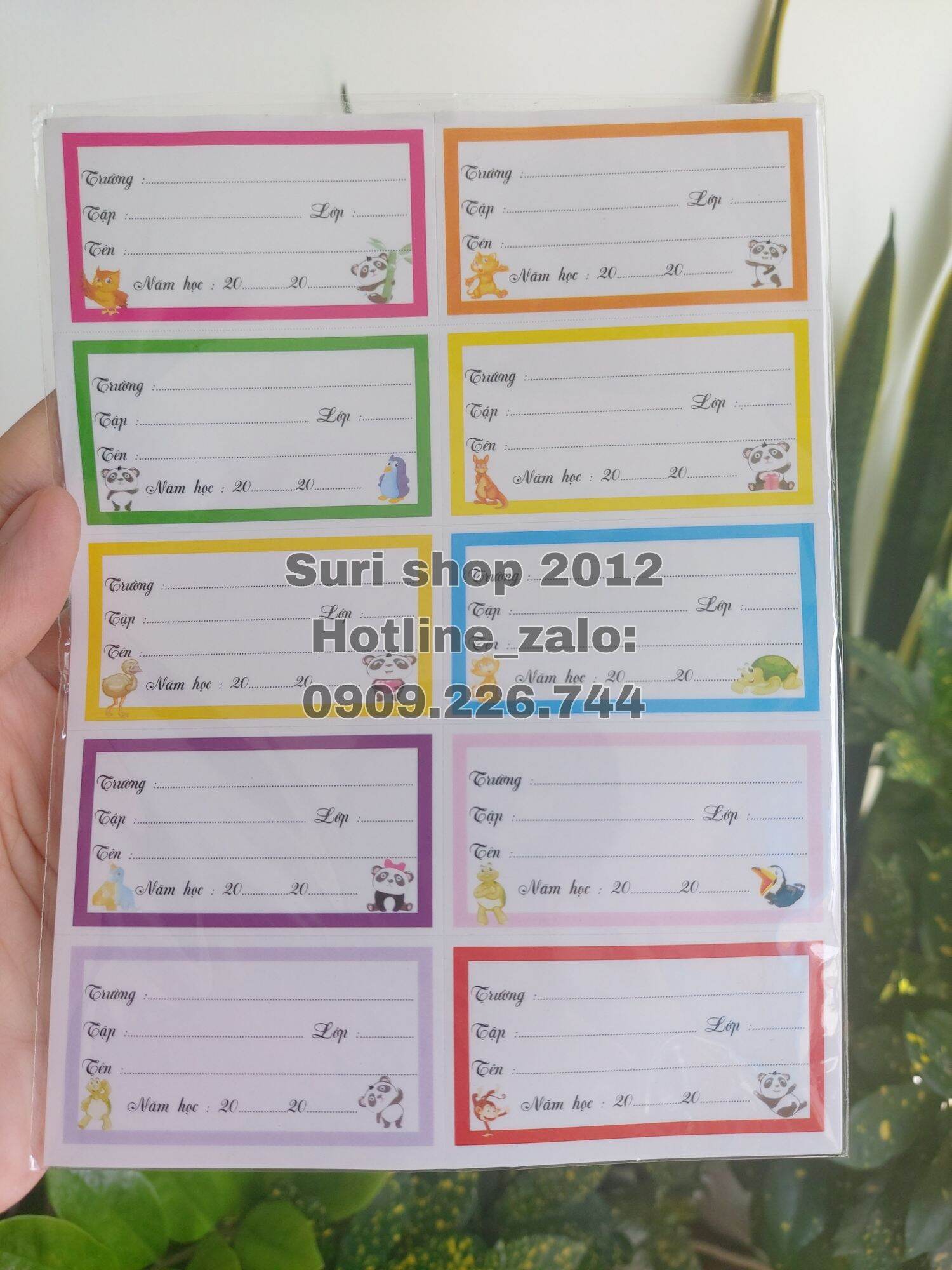 Combo 500 nhãn dán học sinh có keo dán ( mẫu giao ngẫu nhiên )