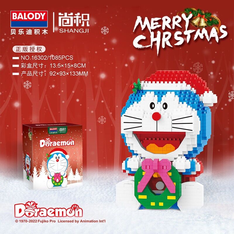 Xếp hình doremon giáng sinh