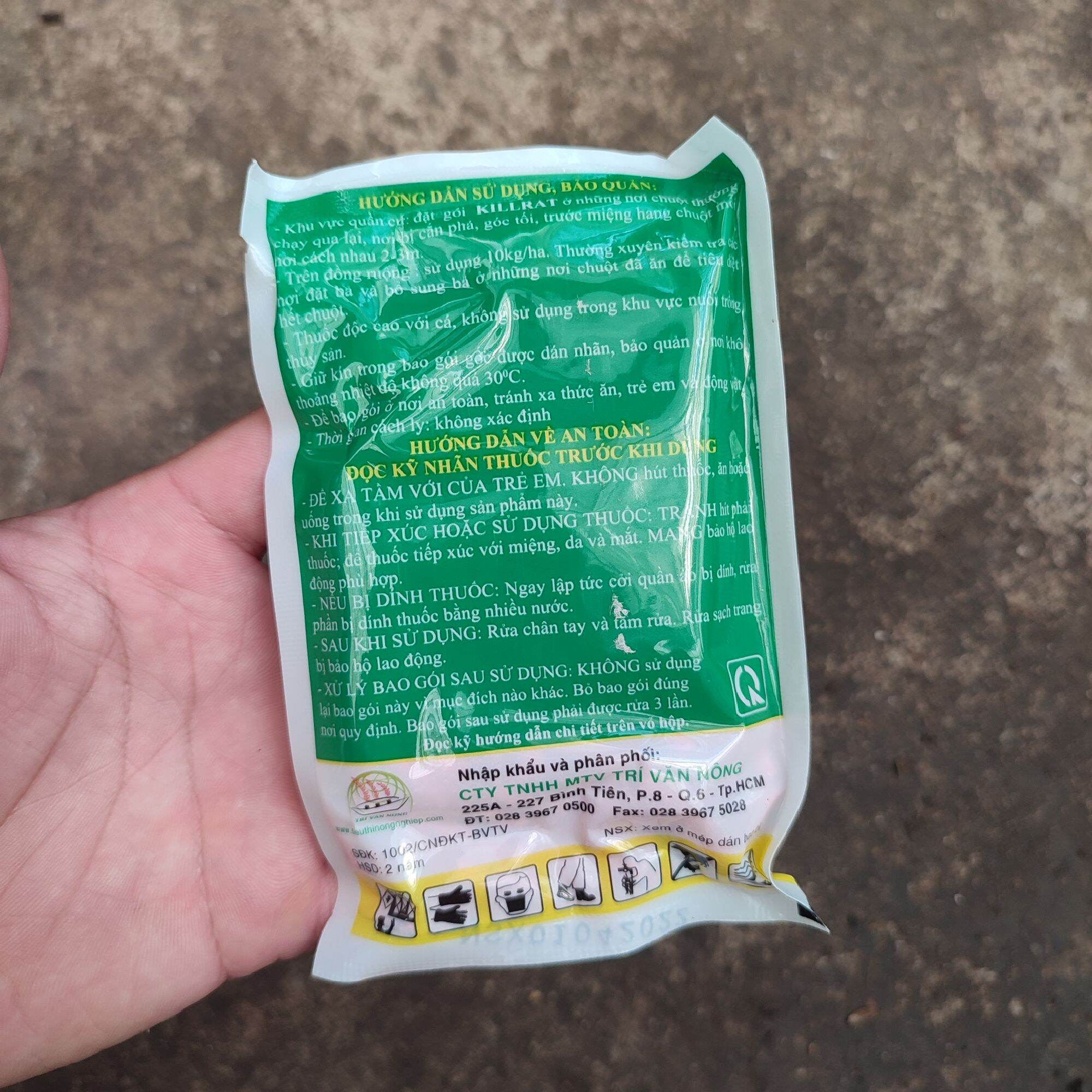 Thuốc diệt chuột Killrat thế hệ mới 0.005% gói 40gr