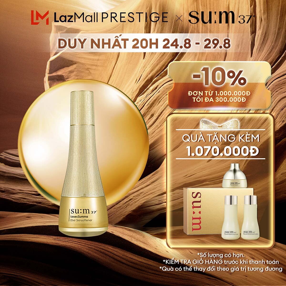 Nước cân bằng tái sinh da Sum37 Losec Summa Elixir Skin Softener 150ml