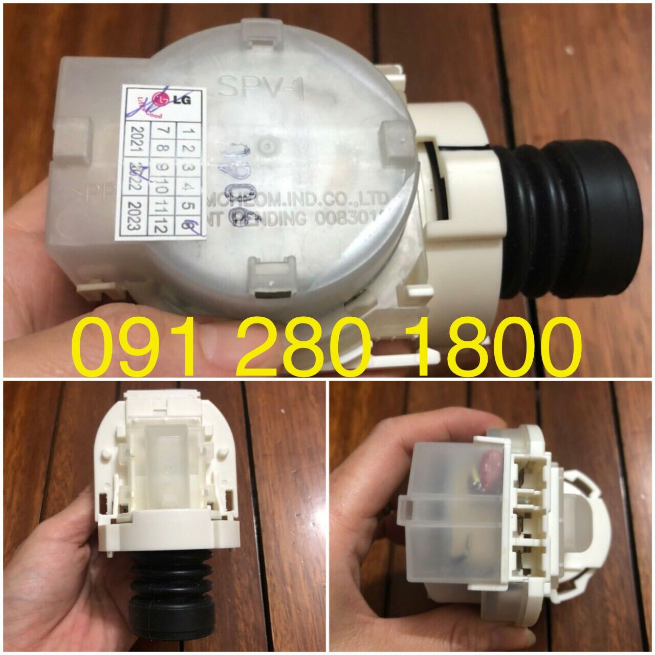 Van xả nước máy giặt LG inverter có nấm cao su hàng mới chính hãng