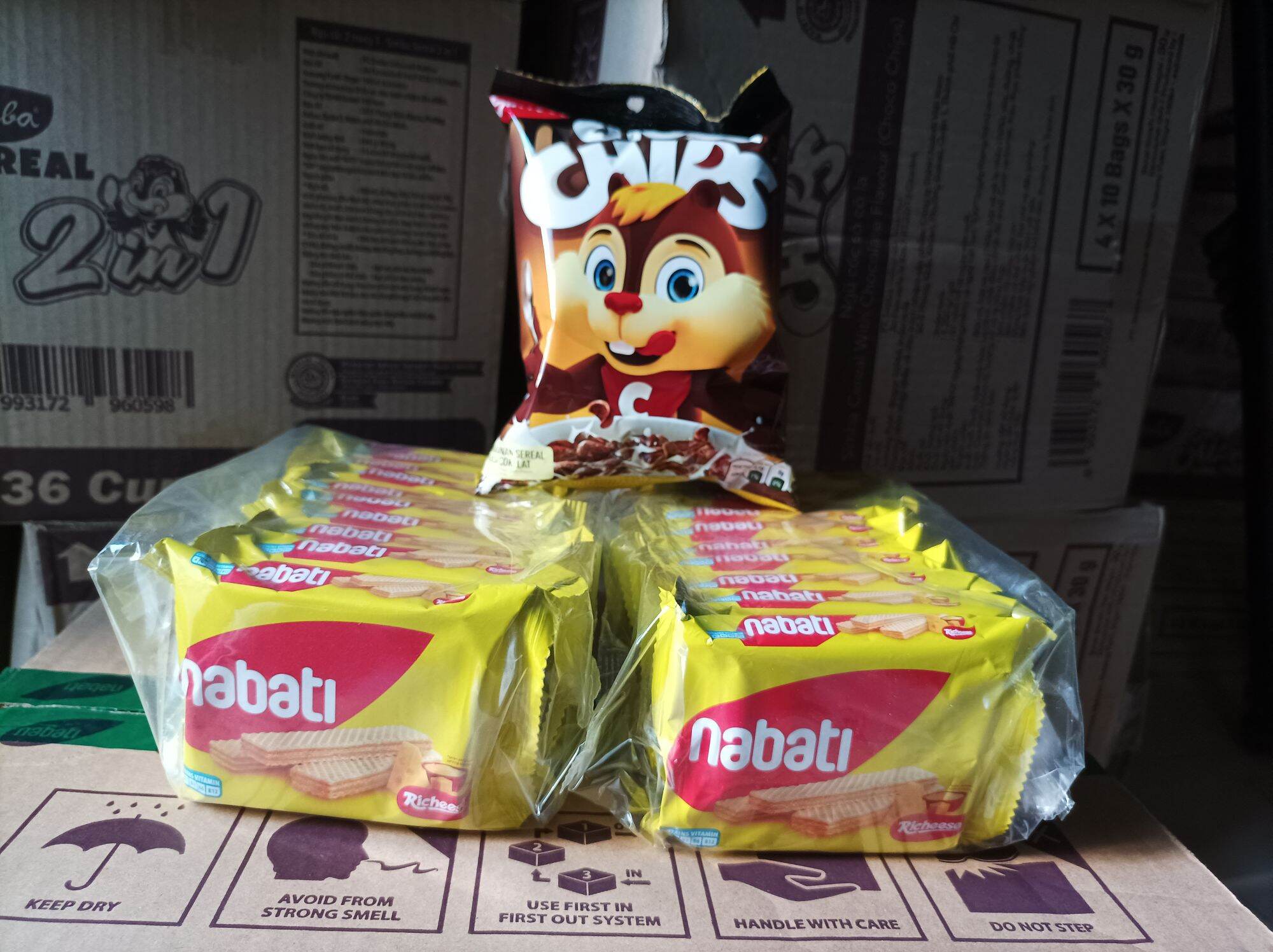 Sỉ thùng Snack ngũ cốc Nabati Simba vị socola (40 gói)