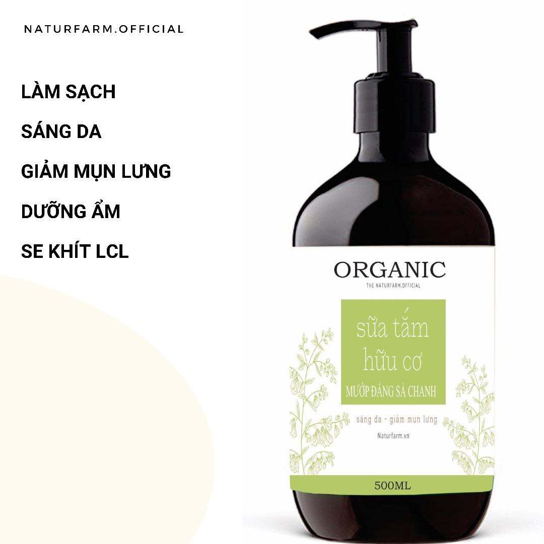 Sữa tắm hữu cơ mướp đắng sả chanh 500ML - sáng da ngừa mụn lưng