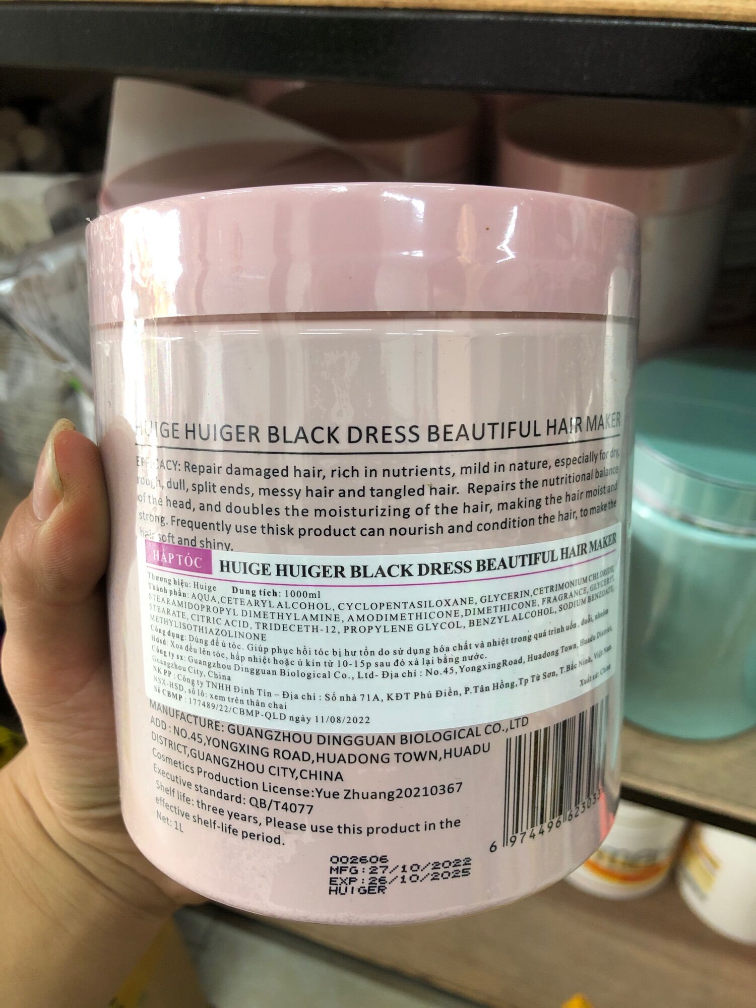 Hấp tóc huiger Black dress