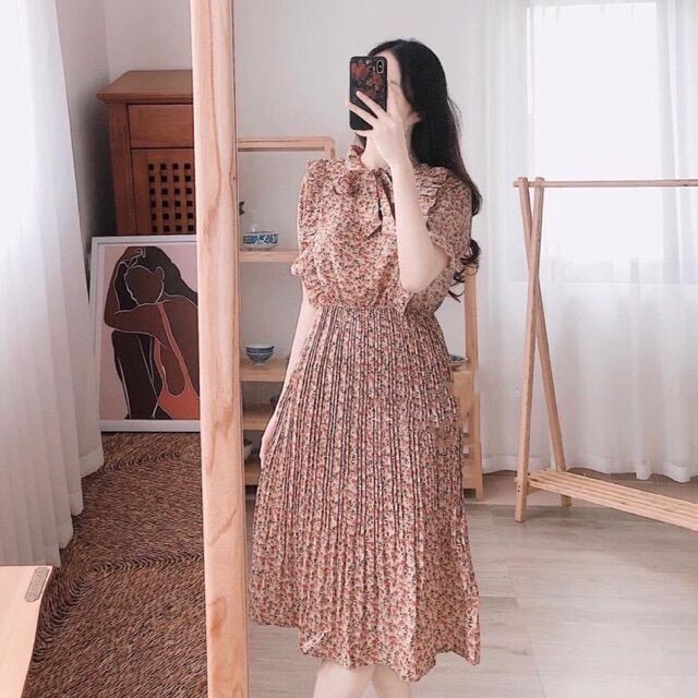 Đầm hoa nhí dập ly