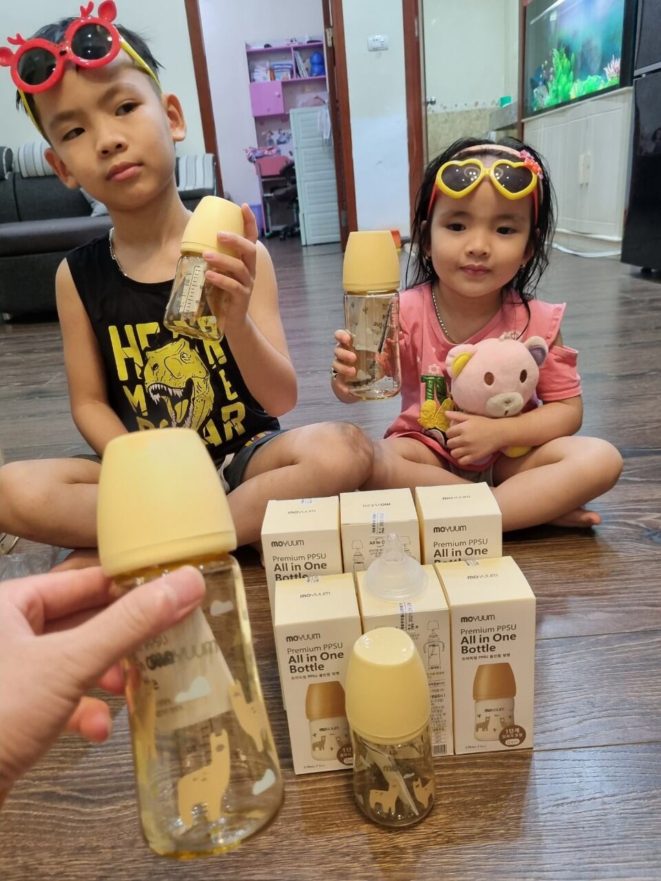 [Hỗ trợ đổi núm]-Bình sữa Moyuum hàn Quốc hình Lạc ĐÀ 170ml/270ml mẫu mới cho bé