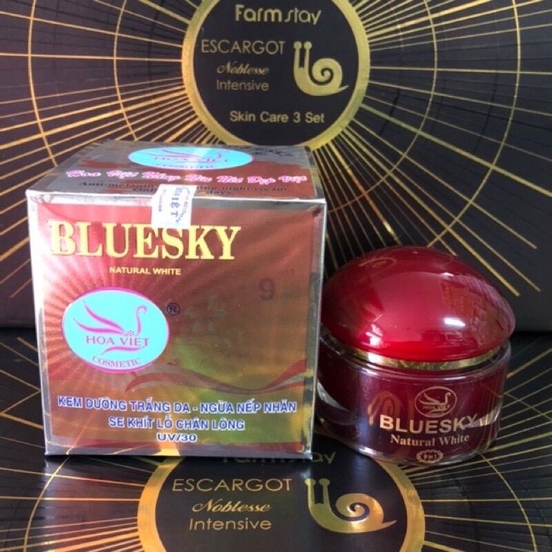 Kem bluesky hoa việt đỏ dưỡng trắng da ngừa nếp nhăn