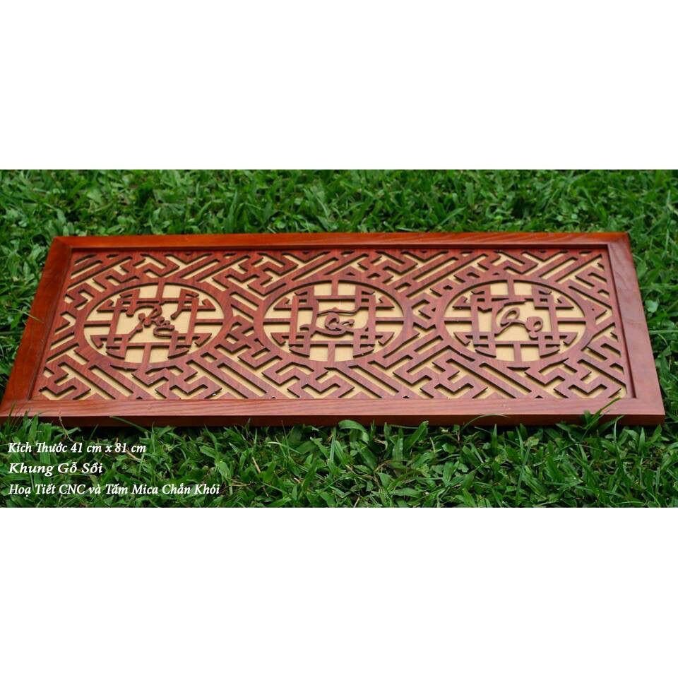 chắn khói gỗ sồi 81cm màu cánh gián